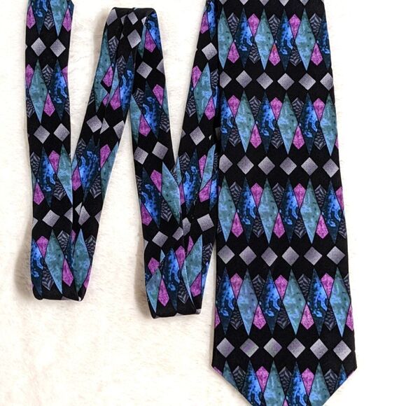 Men's Vintage 100% Silk Tie - Cocktail Collection (Vodka Under a Microscope) - Picture 12 of 12